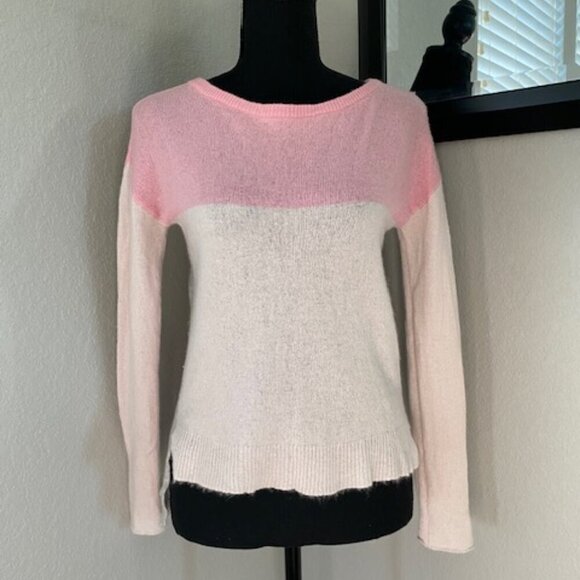 ATM Anthony Thomas Melillo Pink Colorblock Cashmere Sweater XS - Picture 5 of 16
